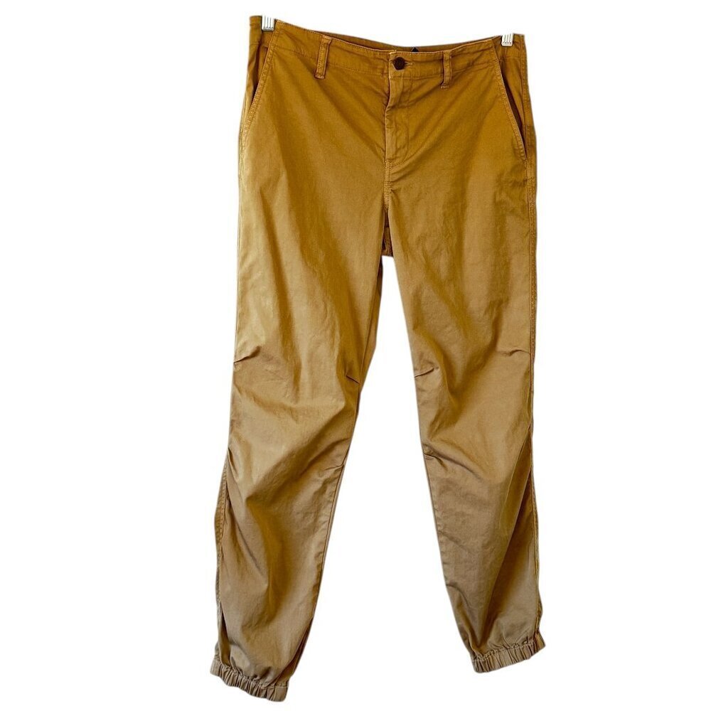 Lauren Ralph Lauren Cargo Jogger Pants Tan Elastic Cuff 4 Pockets Women's Size 6